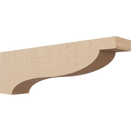 Ekena Millwork 4"W x 24"D x 8"H Thin Garner Rough Cedar Woodgrain TimberThane Corbel, Primed Tan CORUR04X24X08GARRCPR
